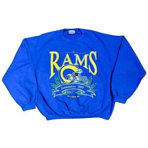 St Louis Rams Large Helmet Vtg 1995 NFL Nutmeg Lee Sport Sweatshirt Men’s (XXL)
